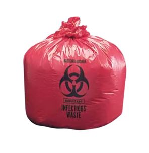 10 Gallon Biohazard Bag for Infectious Waste Trash Liners, Red