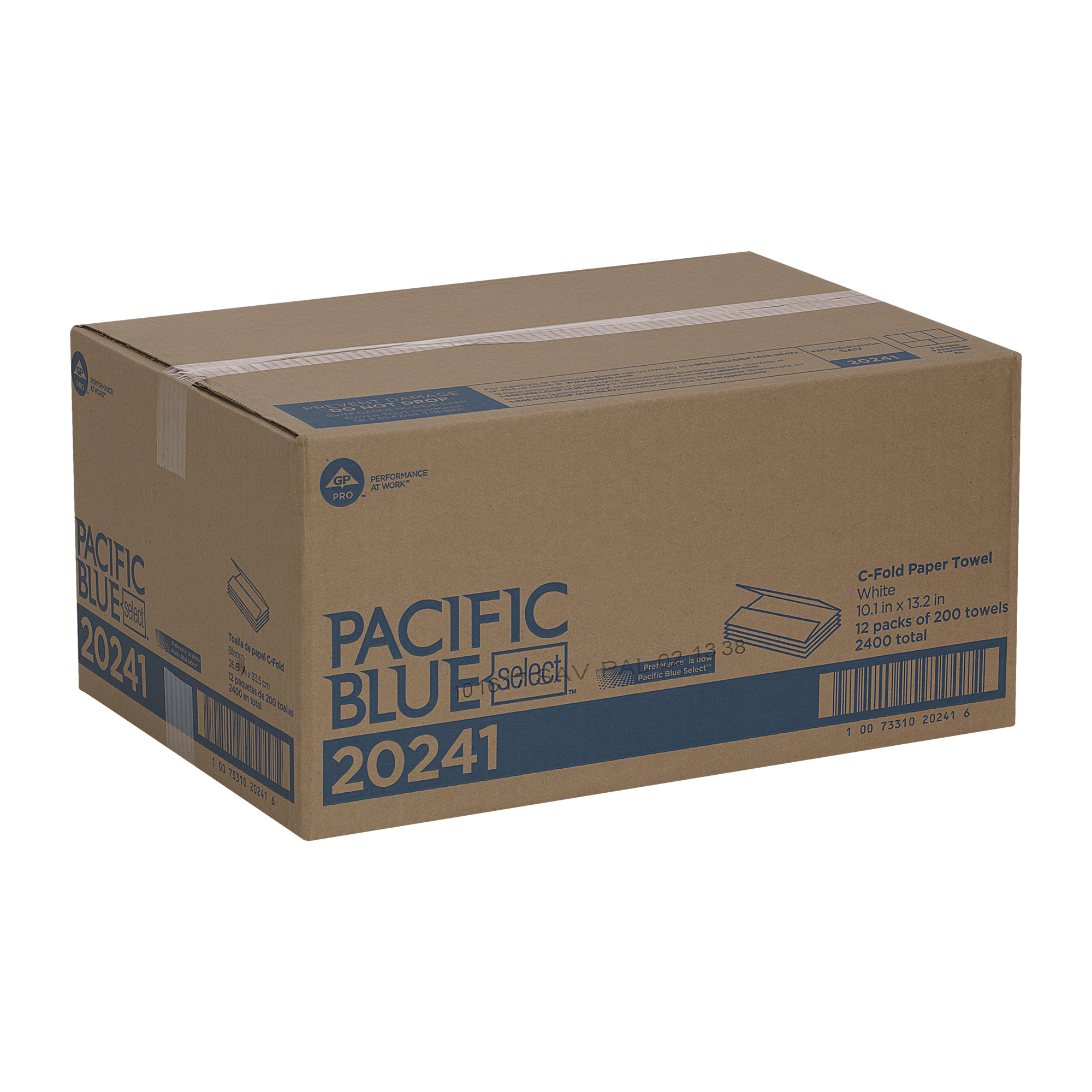 GP Pro 20241 Pacific Blue Select C-Fold Towel - White - 13398 ...