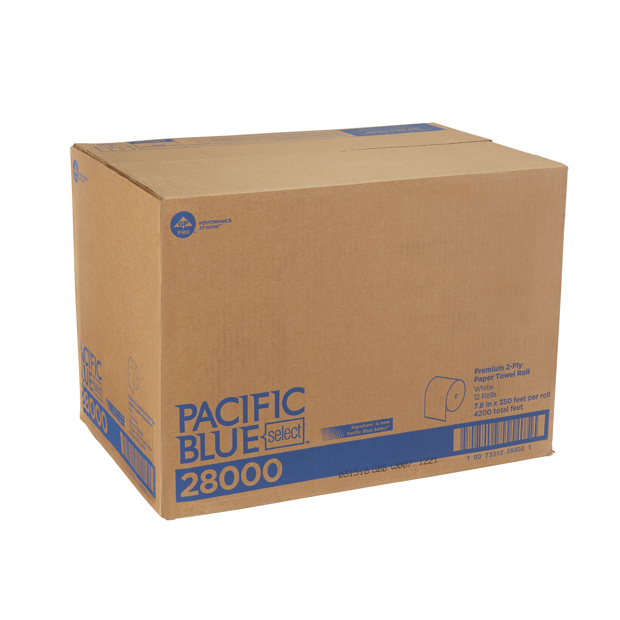 GP Pro 28000 Pacific Blue Select 2-Ply Premium Universal Roll Towels ...