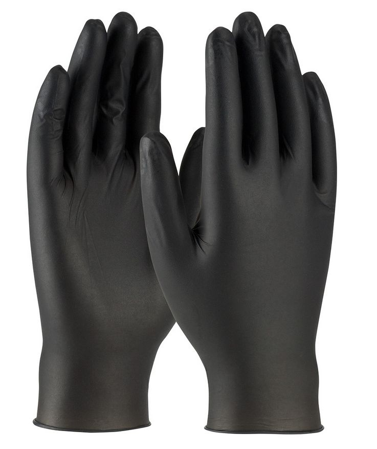 Disposable Nitrile Powder Free Black Medical Grade Gloves 5mil, Medium 34408M Commercial