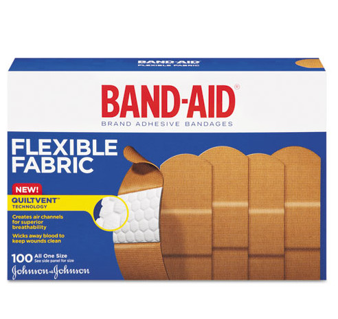 Band-Aid Brand Adhesive Bandages Flexible Fabric, 8 Count (Pack of