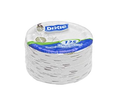 Dixie 7 Medium Weight Coated Paper Plates - 125CT - 44215