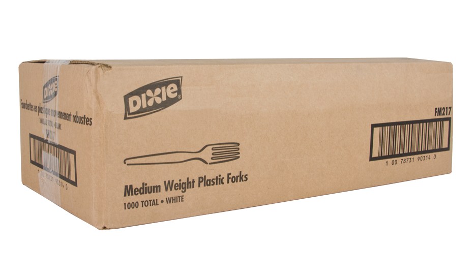 Dixie Medium Weight Plastic Knife - White, Bulk 1000 Count - SupplyDen