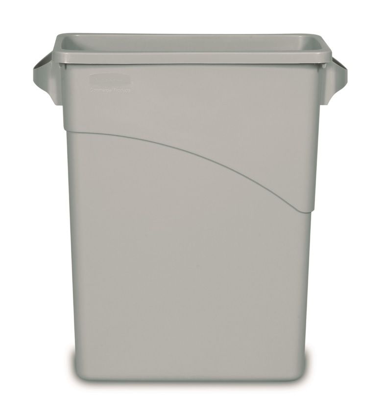 16 Gallon Vented Slim Jim Waste Container w/ Handle