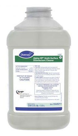 Diversey Alpha-HP Multi Surface Disinfectant Cleaner 5549211 - 2.5 ...