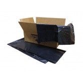 PowerFULL 24" x 23" .35mil Can Liners, 10 Gallon - Black, Flat Pack