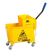 Compact Sidepress Wet Mop Wringer & Bucket Combo - Yellow, 21 Quart