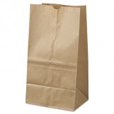 Brown #25 Paper Grocery Bag, 8.25" x 5.25" x 18" - 500 Count