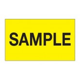 3" x 5" Fluorescent Yellow "Sample" Labels