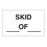 3" x 5" White with Black "Skid___ of ___" Labels