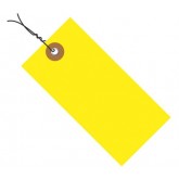 5.25" x 2.625" Yellow Tyvek Shipping Tags - Colors Pre-Wired