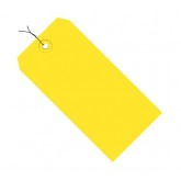 6.25" x 3.125" Yellow 13 Pt. Shipping Tags - Colors Pre-Wired