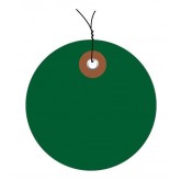 2" Circle Green Plastic Circle Tags - Pre-Wired