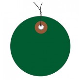 3" Circle Green Plastic Circle Tags - Pre-Wired