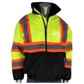 ANSI Type R Class 3 Value Two-Tone, Black Bottom Bomber Jacket - Yellow, Extra Large