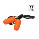Mega Bullet Disposable Soft Polyurethane NRR 32 Foam Corded Ear Plugs - 100 pair