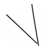 Dixie 8" Slim Straw - Black, Unwrapped