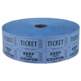Muncie Novelty Double Raffle Ticket Roll - Blue