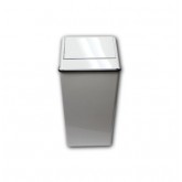 Witt Stainless Steel Square Swing Top Trash Can, 36 Gallon